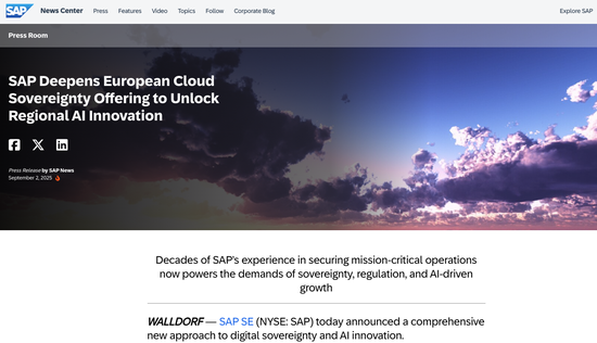 配资实力股票配资网站 加码AI时代地域数据护城河 “欧洲股王”SAP押上200亿欧元
